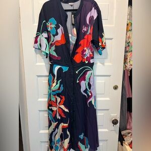 Floral Button-Down Midi Dress